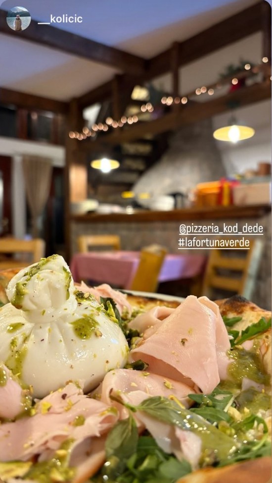 Signature burrata pizza